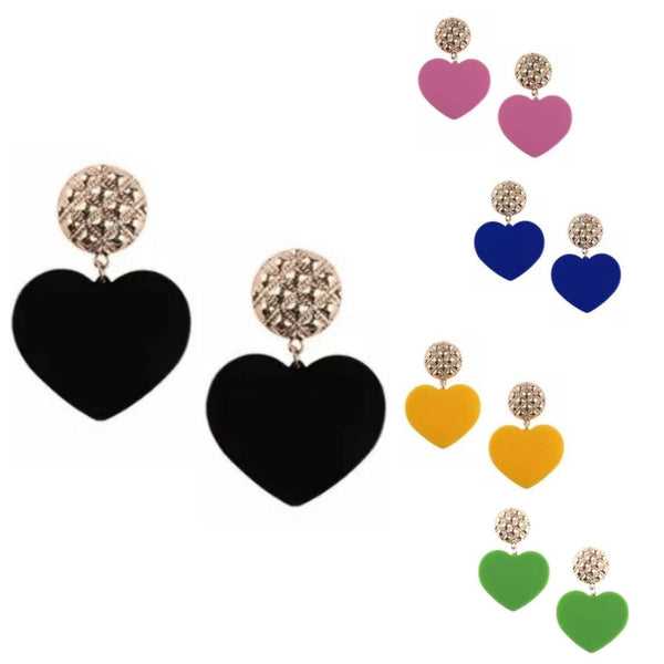 Spotted Love Gold Tone Stud Dangle Fashion Jewelry Earrings