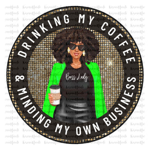 Ready To Press DTF Transfer Boss Lady Coffee Business