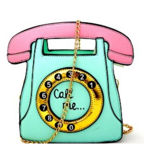 Vintage Rotary Telephone Cross Body Novelty Handbag