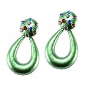 Sparkle Rhinestone Solid Teardrop Fashion Jewelry Earrings