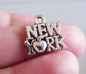New York Apple Necklace Earring Bracelet Charms - Set of 45