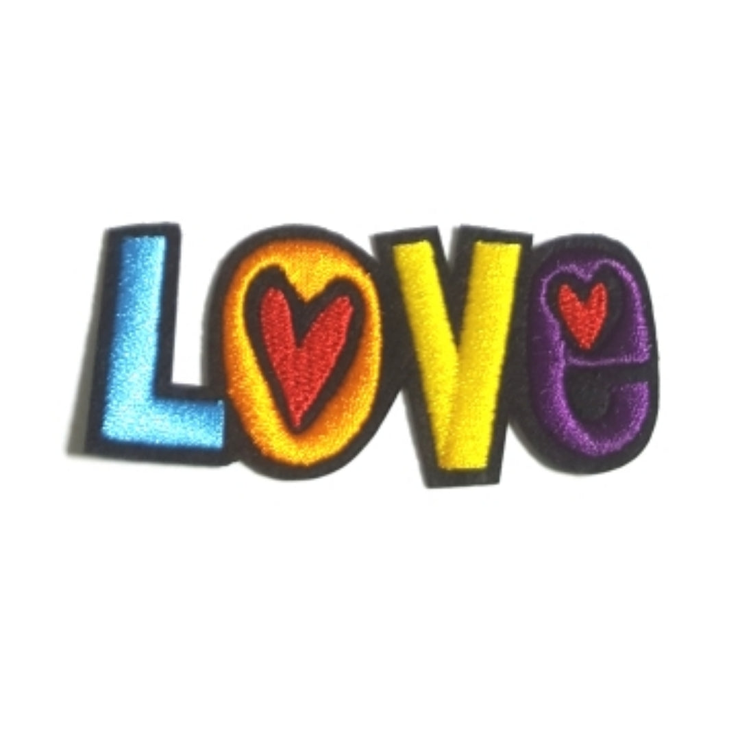 LOVE Hearts Word Expression Iron-On Patch