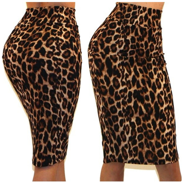 Got Style Leopard Bodycon Casual Pencil Skirt