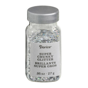 Darice™ SILVER Iridescent Chunky Triangle Glitter