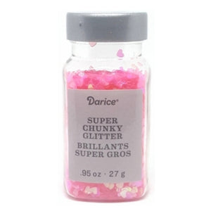 Darice™ CORAL Chunky Hearts Glitter