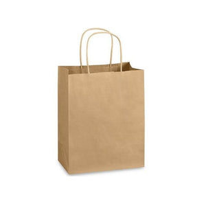 Brown Kraft Handle Paper Party Favor Wedding Gift Bags - Set of 25
