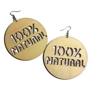 100 PERCENT NATURAL Unfinished Ready to Decorate Natural Wood Earrings - Set of 3 Pairs