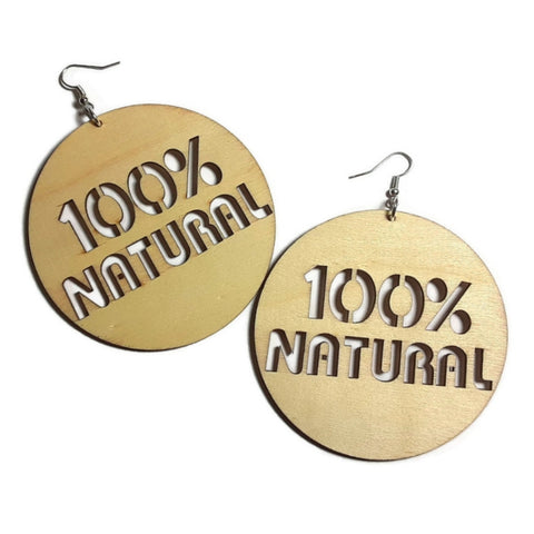 100 PERCENT NATURAL Unfinished Ready to Decorate Natural Wood Earrings - Set of 5 Pairs