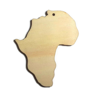 AFRICA Unfinished Ready to Decorate Natural Wood Cutout