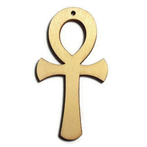 ANKH Unfinished Ready to Decorate Natural Wood Cutout