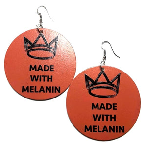 Made With MELANIN Statement Dangle Wood Earrings