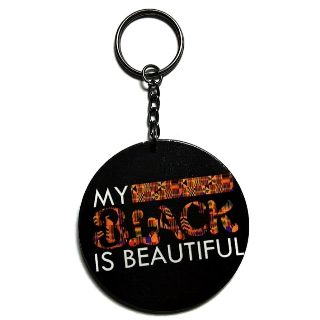 MY BLACK Is Beautiful Kente Keychain