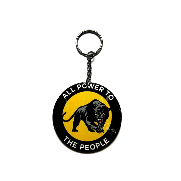 Vintage Black Panther All Power to the People Keychain