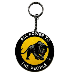 Vintage Black Panther All Power to the People Keychain