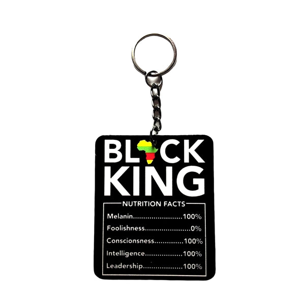 Black King Facts Keychain