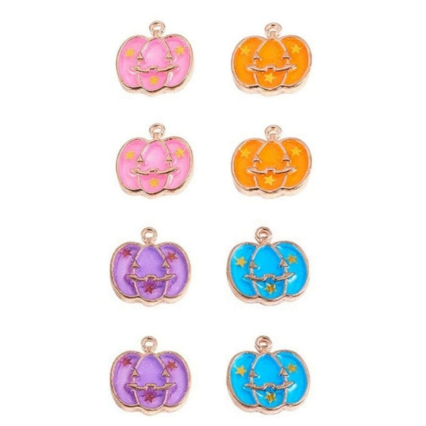 Halloween Pumpkin Assortment Charms - Set of 8