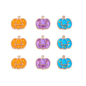 Halloween Pumpkin Assortment Charms - Set of 9