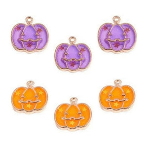 Halloween Pumpkin Assortment Charms - Set of 6