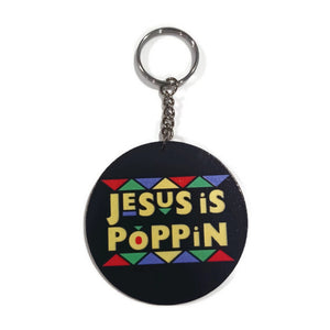 Jesus is Poppin in Colors Keychain