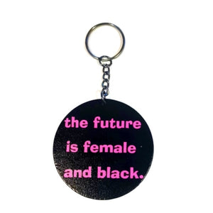 Future Female Black Keychain
