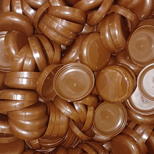 70/400 Brown Dome Unlined Jar Caps