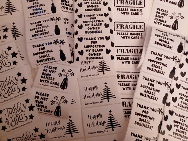 Custom Stickers | FRAGILE Please Handle with Care Stickers | Thank You Stickers | Thermal Stickers