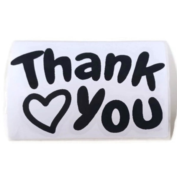 Custom Stickers | Thank You with Floating Heart | Thermal Stickers