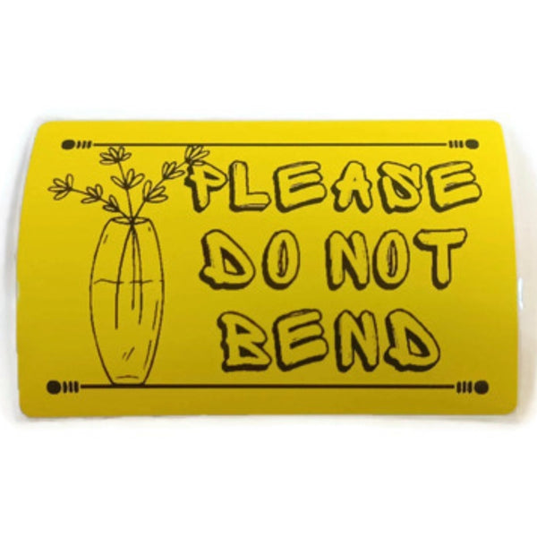 Custom Stickers | Please Do Not Bend with Vase Flowers Stickers | Thermal Stickers