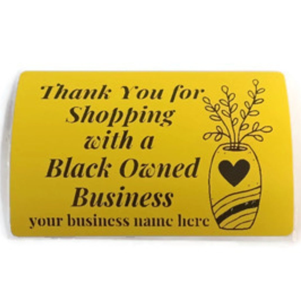 Custom Stickers | Black Owned Business Stickers | Flowers Vase Heart Stickers | Thermal Stickers