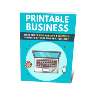 Printable Business On Etsy PDF Format Instant Download Digital EBook