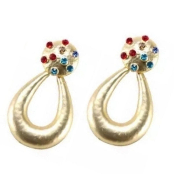 Sparkle Rhinestone Solid Teardrop Fashion Jewelry Earrings