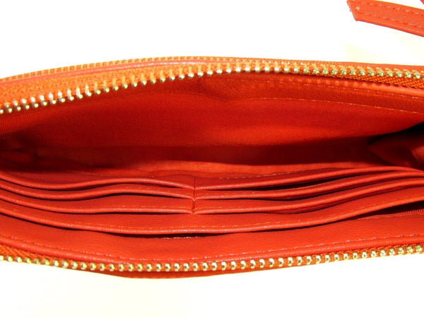 Urban Expressions Vegan Leather Teal Avril Woven Clutch Wristlet Handbag
