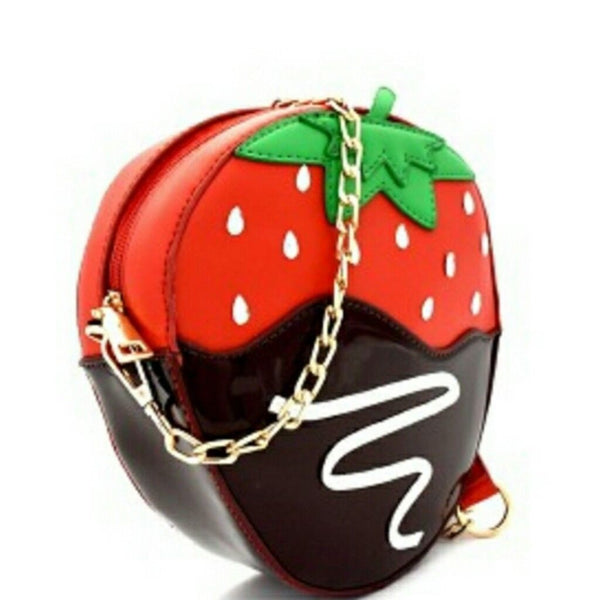 Chocolate Dipped Strawberry Cross Body Novelty Handbag
