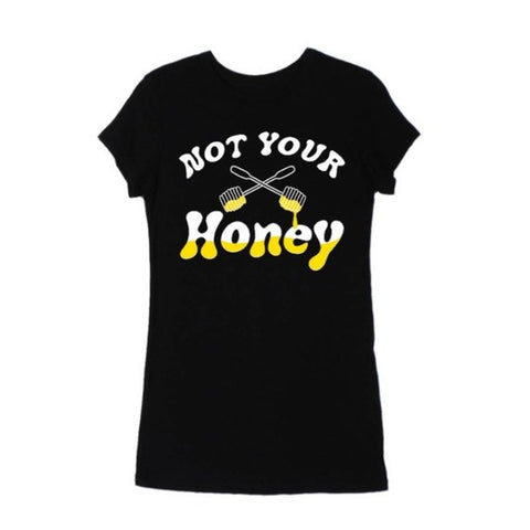 Not Your Honey Black Fitted Tshirt