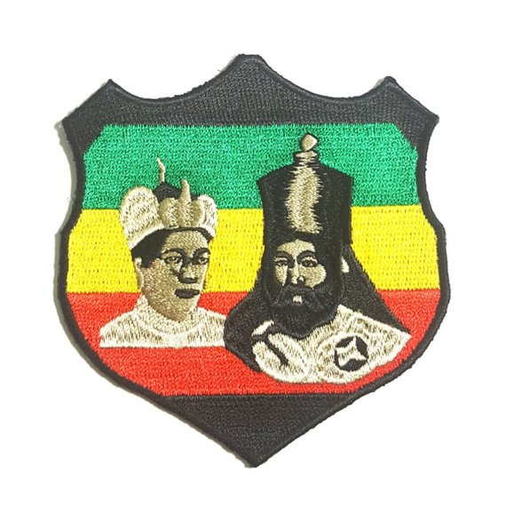 King Haile Selassie I and Empress Menen Asfaw Rasta Iron-On Patch