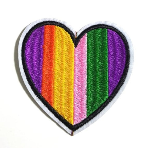 Rainbow Heart Iron-On Patch