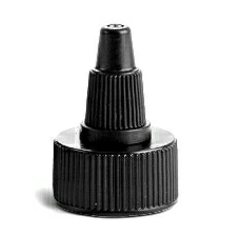 Black Twist Top Dispensing Caps - Bottle Cap Size: 24-410 - Set of 25