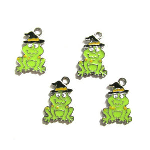 Halloween Witch's Toad with Witch Hat Jewelry Bracelet Necklace Charms