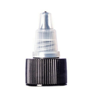 Black Natural Twist Top Dispensing Caps - Bottle Cap Size: 24-410 - Set of 25