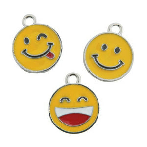 Smiley Silly Emoji Jewelry Bracelet Necklace Charms