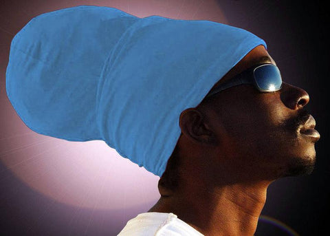 Unisex Sky Blue Rasta Headwrap Turban