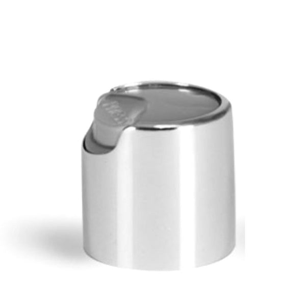 Silver Disc Dispensing Caps - Bottle Cap Size: 24-410 - Set of 25
