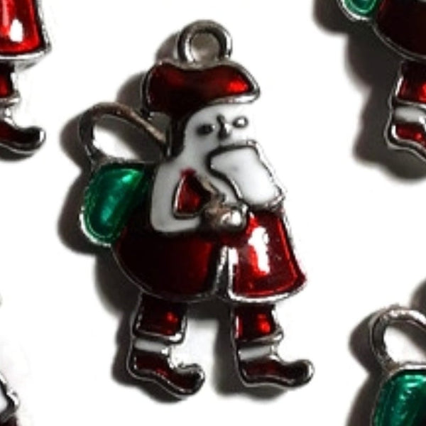 Santa with Sack Red Jewelry Bracelet Necklace Charms