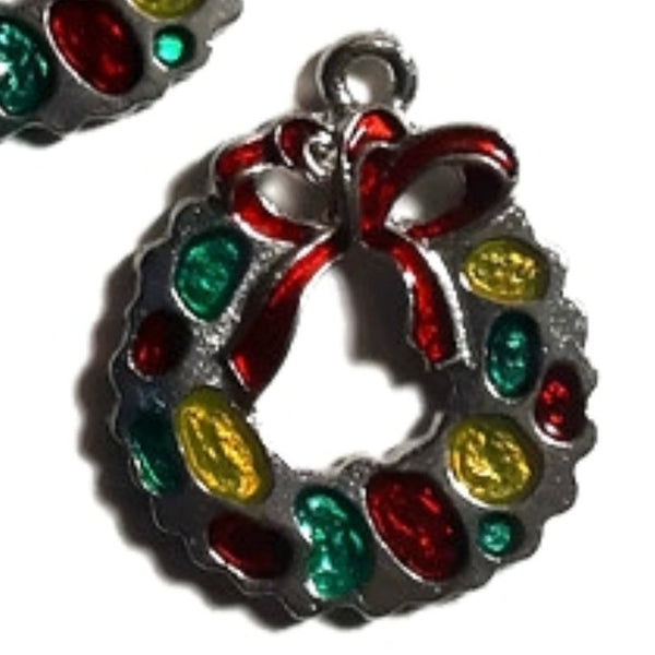 Christmas Wreath Jewelry Bracelet Necklace Charms
