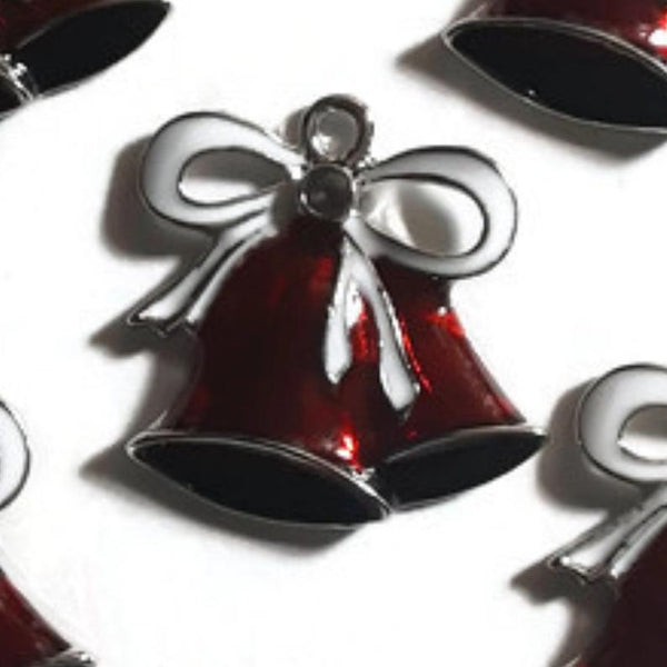 Christmas Red Bells Jewelry Bracelet Necklace Charms