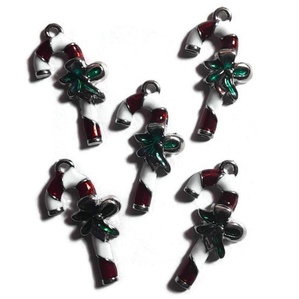 Christmas Candy Cane Jewelry Bracelet Necklace Charms