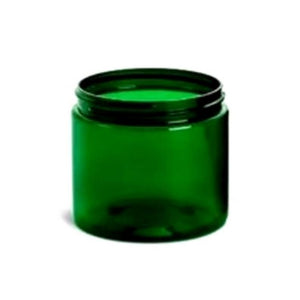 8oz Green Clear PET Single Wall Plastic Jars - Set of 25