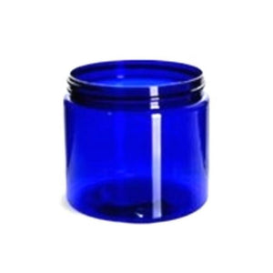 8oz Blue Clear PET Single Wall Plastic Jars - Set of 25