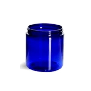 4oz Blue PET Single Wall Plastic Jars - Set of 25