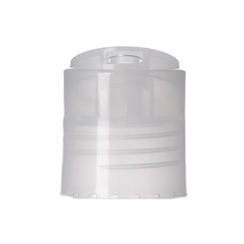 Natural Clear Unlined Dispensing Disc Caps - Bottle Cap Size: 24-410 - Set of 25
